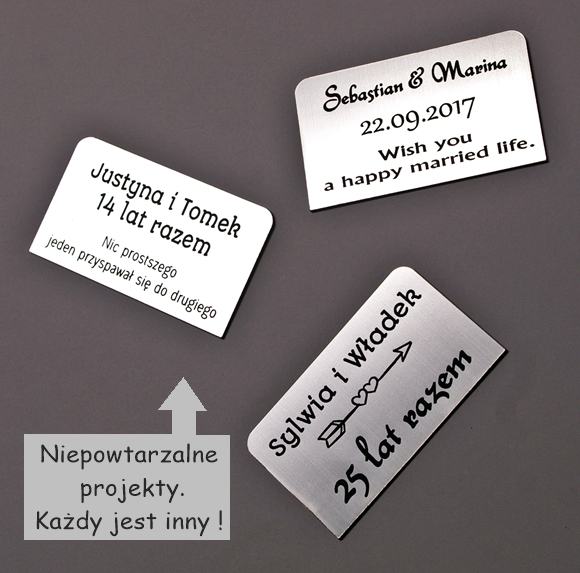 Każdy projekt jest inny Rożne projekty grawerunku