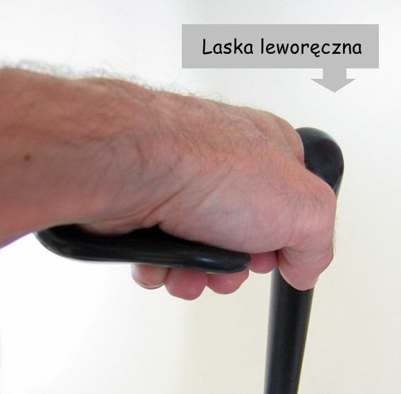 Laska z uchwytem leworęcznym anatomicznym