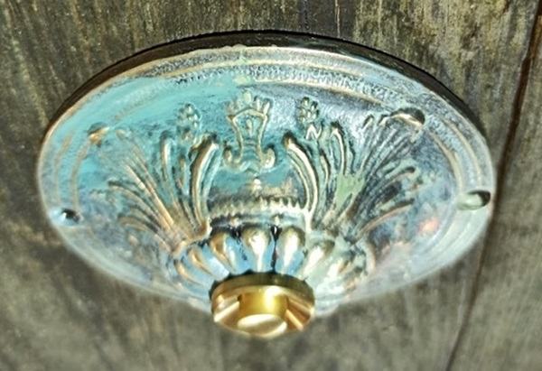 Mosiężny dekoracyjny przycisk do dzwonka kolor Vintage