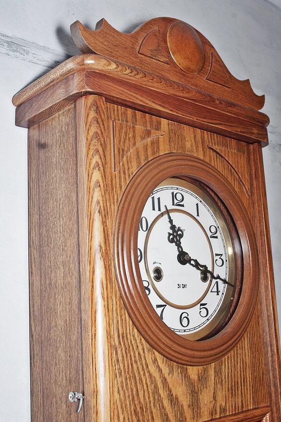 Zegar drewniany wiszący artdeco