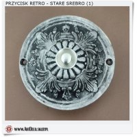 Przycisk dzwonkowy stare srebro 