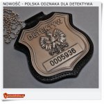 SREBRNA Polska odznaka z orłem dla Detektywa