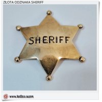 Odznaka Sheriff w kolorze złotym