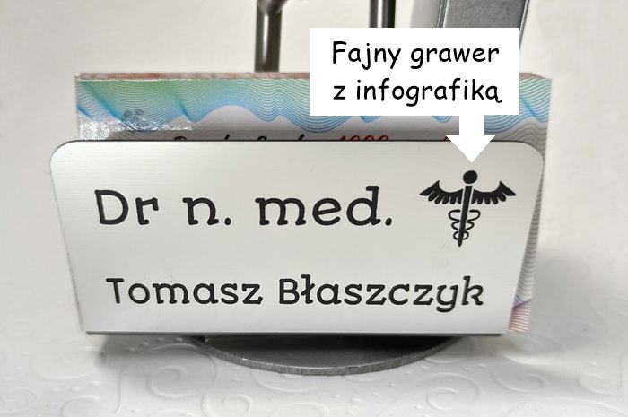 Wizytownik z grawerem dla lekarza