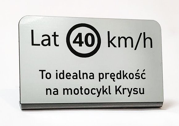 Wygrawerowane życzenia na 40 urodziny motocyklisty