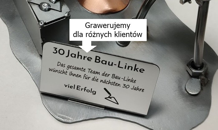 Metalowa figurka z indywidualnym grawerem