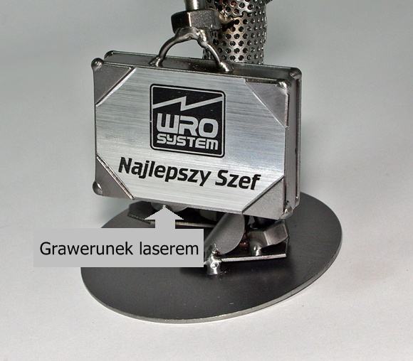 Wygrawerowane laserem życzenia dedykacja na prezencie