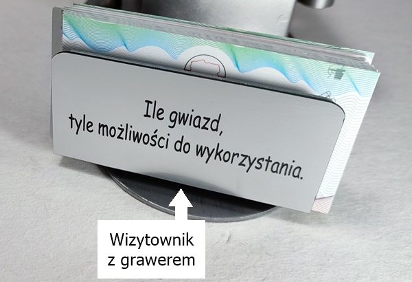 Wizytownik z grawerem dla informatyka