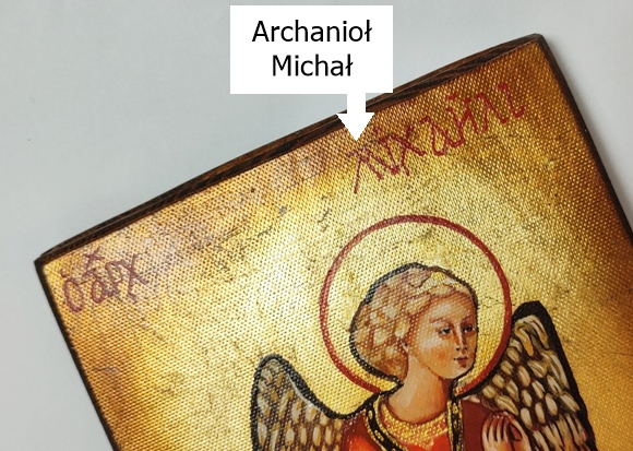 Ikona Archanioła Michała pisana na desce