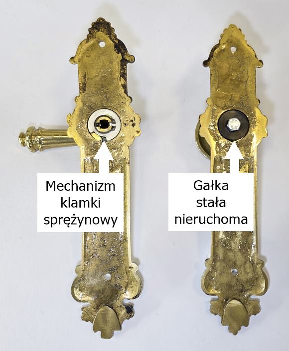Gałka klamka do drzwi bramowych