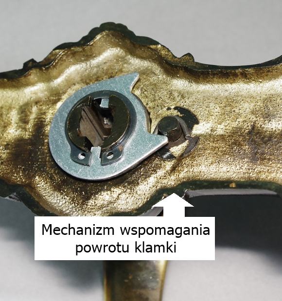 Mechanizm wspomagania powrotu klamki