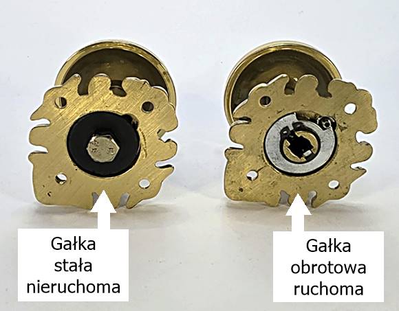 Gałka z mechanizmem sprężynowym