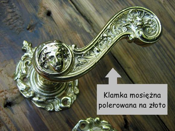 Duża stylowa klamka mosiężna