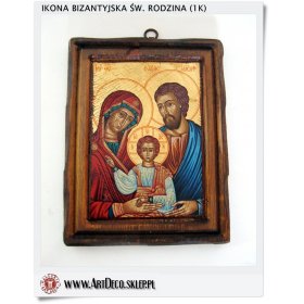199 zł | Święta rodzina Ikona bizantyjska | Jak stara | Na prezent (1K)