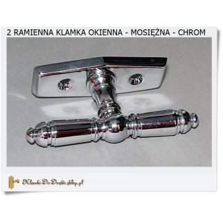 2 ramienne Klamki do Okna Srebrna - Chrom
