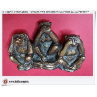 Figurka 3 małpki na prezent