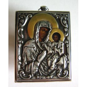 Ikona Madonna Hodigitria w srebrnej koszulce (23)