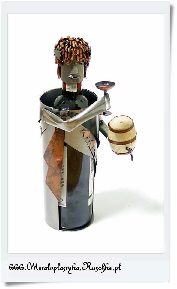  BACHUS - DIONIZOS Bóg wina stylowy metalowy stojak pod butelkę wina