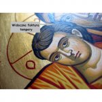 Bogurodzica Kykkotissa Ikona ręcznie malowana 30x20 cm 