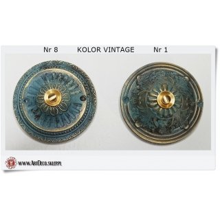 Mosiężny duży przycisk do dzwonka - Vintage kolor (1)
