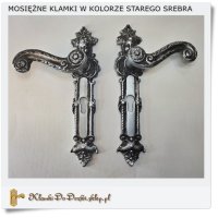 Stylowe srebrne klamki do drzwi