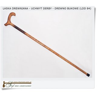 Ortopedyczna Laska zdobiona DERBY Buk (LDD 84)