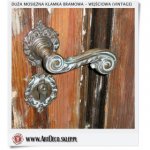 Duże mosiężne klamki wejściowe do drzwi zewnętrznych (Vintage)