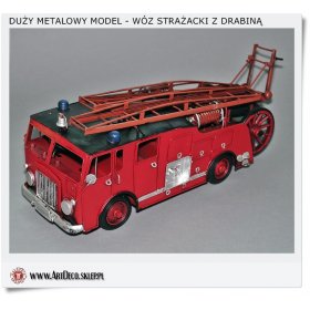 Duży metalowy model Wozu strażackiego