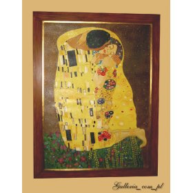 Duży OLEJ NA PŁÓTNIE POCAŁUNEK - Gustav Klimt