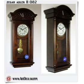 Duży ścienny szafkowy wiszący zegar Adler (11082)