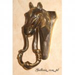 Duży mosiężny wieszak dla miłośnika koni - Rzeźba konia 