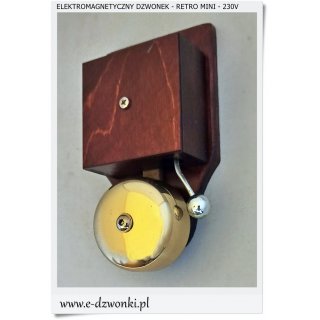 Dzwonek do drzwi RETRO mini orzech