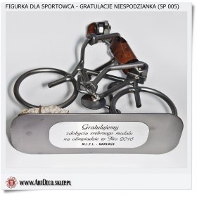 Figurka Jak Puchar dla sportowca z wygrawerowanymi gratulacjami Kolarz SP 005