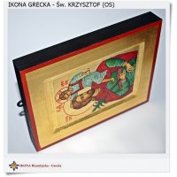 Grecka Ikona jak obraz Św. Krzysztof (OS)