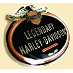 Odznaka Harley-Davidson czarna zapinana na śrubę 