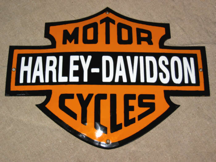  Harley Davidson SZYLD REKLAMOWY EMALIOWANY