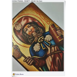 Święty Jakub ikona na desce