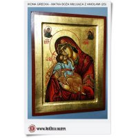 Ikona bizantyjska - Grecka Matka Boża Miłująca (2S)