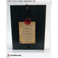 Certyfikat ikony greckiej