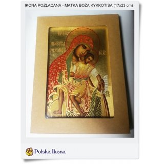 Ikona Matka Boża Kykkotissa Średnia 17x23cm (010)