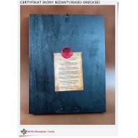Certfikat ikony greckiej