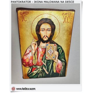 Pantokrator ikona malowana na desce