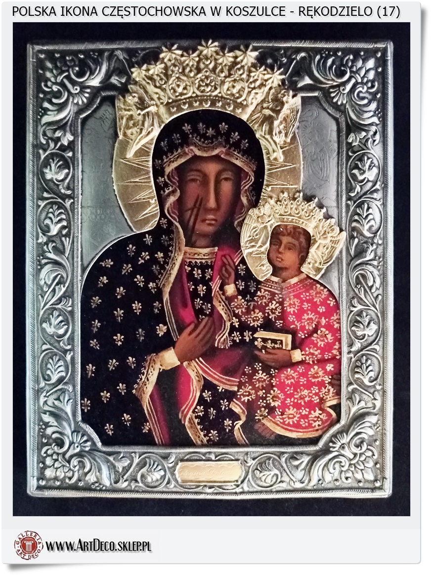  Ikona ręcznie malowana Matka Boska Częstochowska w koszulce (17)