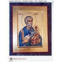Grecka bizantyjska ikona Święty Józef