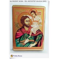 ikona Krzysztofa na komunię lub Chrzest