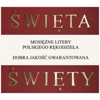 Mosiężne litery polskiego rękodzieła do kościoła