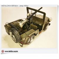 Jeep Willys model wykonany z metaloplastyki
