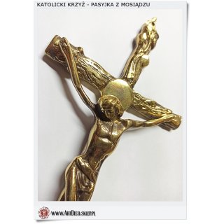 Mosieżny krzyż pasyjka