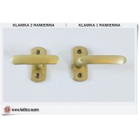 1 i 2 ramienna klamka mosiężna