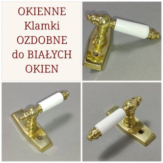 Okienne klamki do białego okna